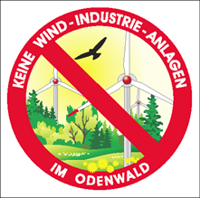 Keine Wind-Industrie-Anlagen im Odenwald, Sticker, Logo, Stillfüssel