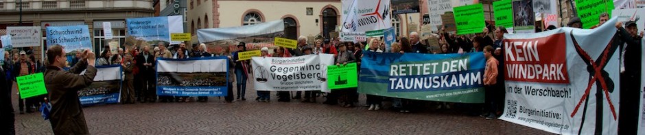 Gegenwind Vogelsberg mit Gruppen Ulrichstein und Werschbach und Vernunftkraft bei Demo in Wiesbaden 2013